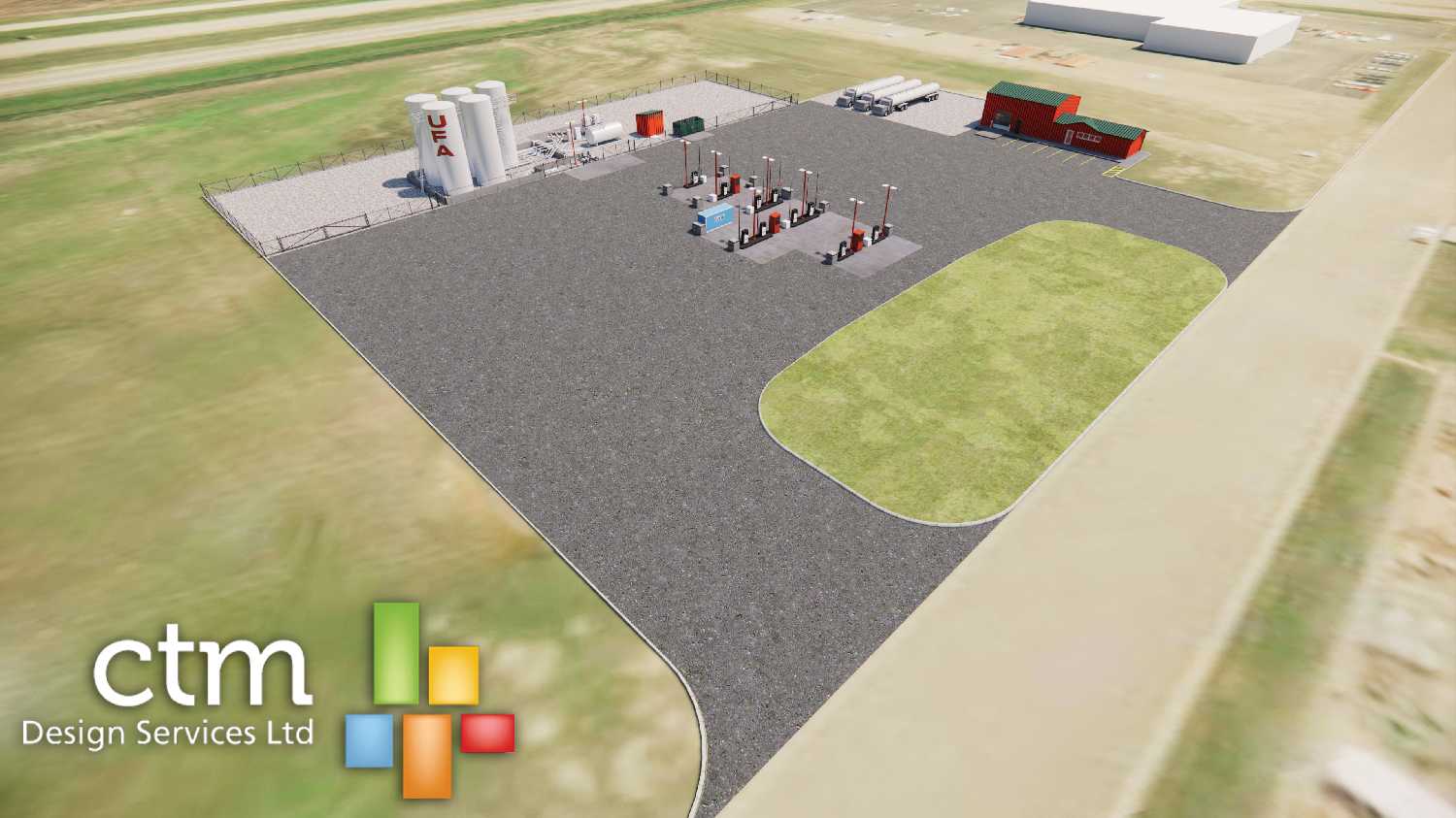 A digital rendering of the UFA cardlock site by Celebration Drive.
